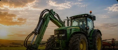 Maquinaria agrícola con sistema hidráulico